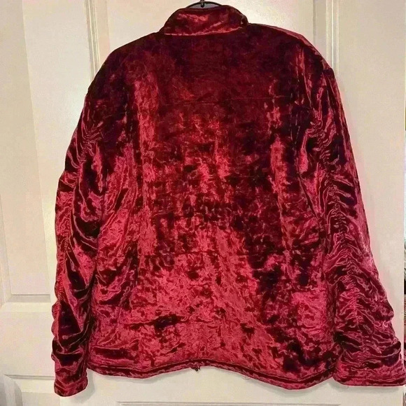 K/Lab Crushed Velvet Look - Y2K Jacket - Young Women’s Size Large - Picture 3 of 8
